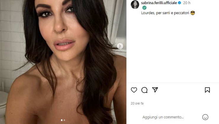 Sabrina Ferilli senza niente addosso